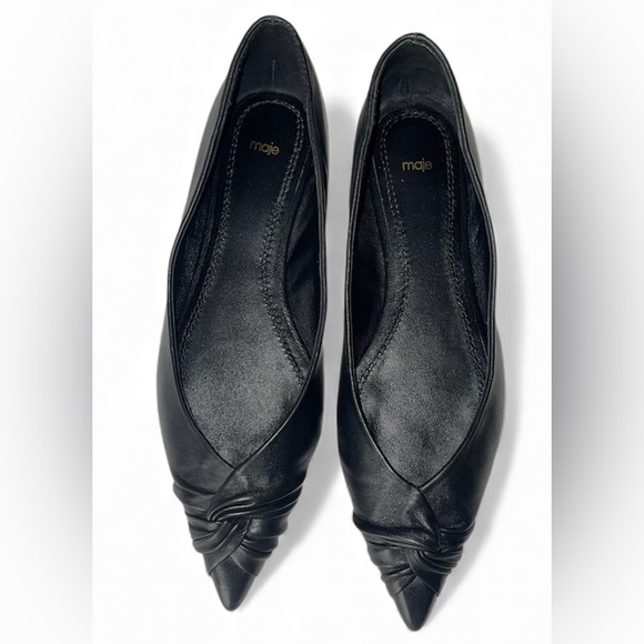 Maje Shoes - Maje Black Leather Flats